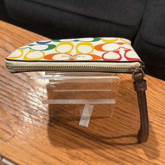 Coach Signature Rainbow Wristlet (Style #3289)(Pride Collection)(EUC) - Picture 4 of 11